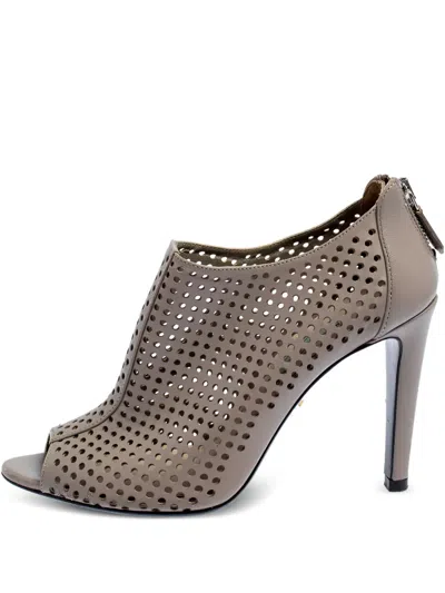 Pre-owned Prada 80mm Perforated Boots
