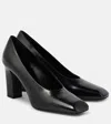 Prada Brushed Leather Pumps In Black