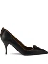 Prada Leather Pumps In Black