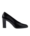 Prada Brushed Leather Pumps In Black