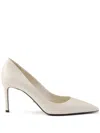 Prada Patent Saffiano Leather Pumps Women In White