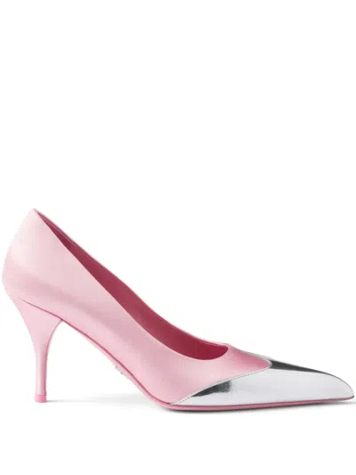 PRADA 85MM SATIN PUMPS