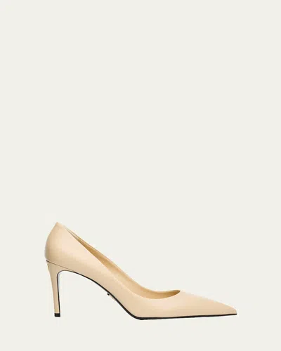 PRADA 85MM VERNICE SAFFIANO LEATHER PUMPS