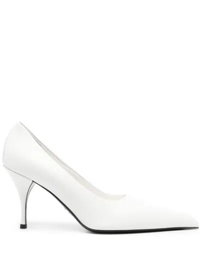 Prada Pumps Aus Leder 88mm In White