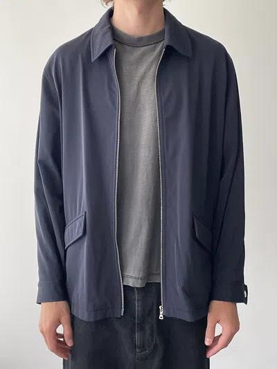 Pre-owned Prada 90's Nylon Zip Jacket In Blue