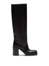 Prada Women's Leather Boots In Black