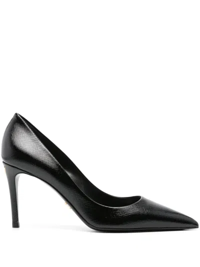 PRADA 90MM SAFFIANO LEATHER PUMPS