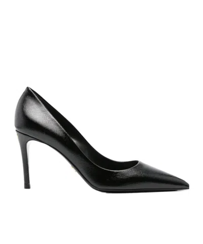 PRADA PATENT SAFFIANO LEATHER PUMPS