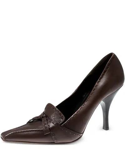 Pre-owned Prada 95mm Leather Pumps