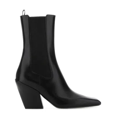 PRADA PRADA POINTED TOE SLIP-ON ANKLE BOOTS