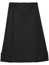 Prada Midirock Im Vintage-look Mit Schnellstich In Grey