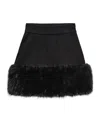 Prada A-line Mini Skirt In Black