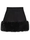 Prada A-line Mini Skirt In Black
