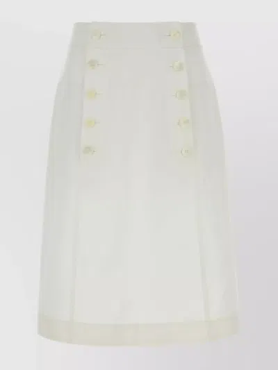 PRADA A-LINE SKIRT FEATURING BUTTONS AND HIGH WAIST