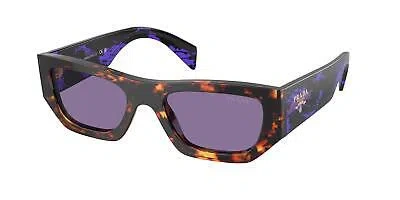 Pre-owned Prada A01s Sunglasses 14o50b Tortoise 100% Authentic In Violet Mirror Internal Silver