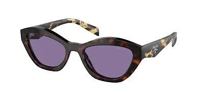 Pre-owned Prada A02s Sunglasses 17n50b Tortoise 100% Authentic In Violet Mirror Internal Silver