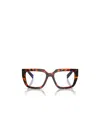 Prada Tortoiseshell Cat-eye Glasses In Black