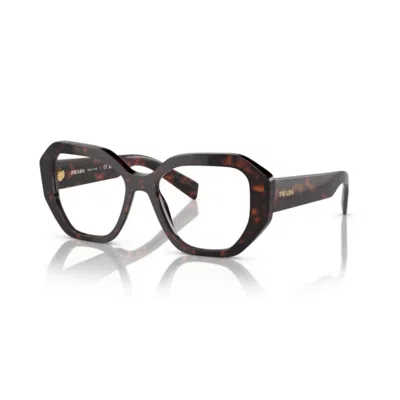 Prada A07v Vista Oversized Geometric Tortoiseshell Frame Eyewear In Gray