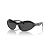 Prada Dark Grey Cat Eye Ladies Sunglasses Pr 26zs 16k08z 55 In Black
