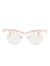 Prada A24s Round-frame Sunglasses In Pink