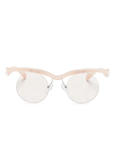 Prada A24s Round-frame Sunglasses In Pink