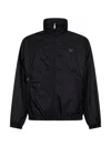 Prada Abbigliamento Black And Blue Re-nylon Reversible Jacket