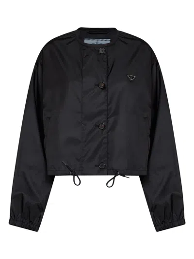 Prada Abbigliamento Black Lightweight Re-nylon Blouson