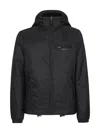 Prada Abbigliamento Black Re-nylon Hooded Down Jacket