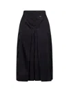 Prada Abbigliamento Black Re-nylon Midi Skirt