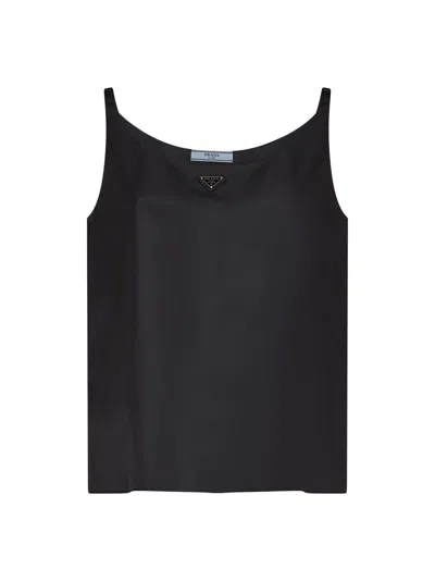 Prada Abbigliamento Black Re-nylon Top