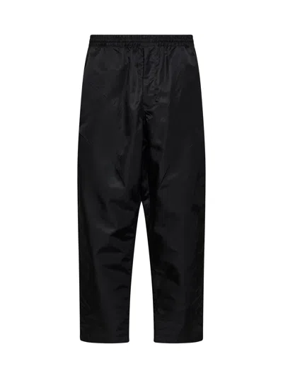 Prada Abbigliamento Black Re-nylon Trousers With Elasticated Waistband