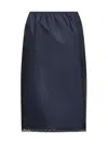 Prada Abbigliamento Blue Lightweight Re-nylon Midi Skirt