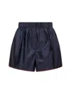 Prada Abbigliamento Blue Re-nylon Shorts In Blue