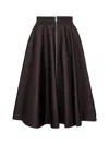 Prada Abbigliamento Brown Re-nylon Mini Full Skirt