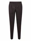 Prada Abbigliamento Brown Virgin Wool Slim Trousers