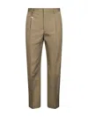 Prada Abbigliamento Clay Cotton Trousers With Key Ring
