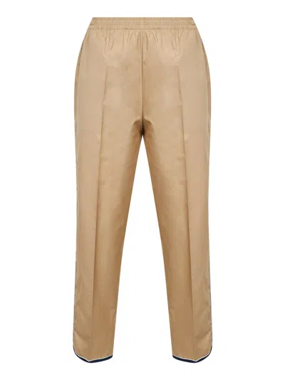 Prada Abbigliamento Desert Twill Trousers In Sand