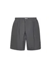 Prada Abbigliamento Grey Wool Bermuda Shorts