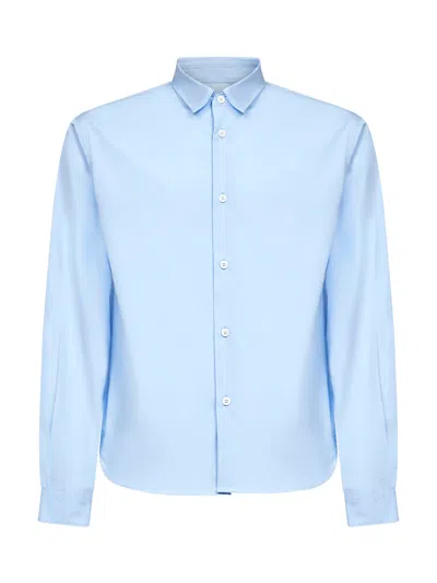 Prada Abbigliamento Sky Blue Cotton Straight Shirt