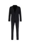 Prada Embroidered Wool Blend Suit In Blue