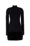 Prada Abito In Jersey Nero Donna