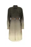 Prada Abito Chemisier In Twill Multicolor Donna