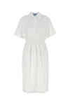Prada Abito Chemisier In Popeline Bianco  Donna