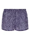 Prada Elastic Waist Printed Swimming Trunks In Blue