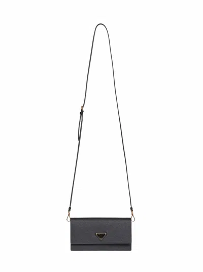 Prada Accessori Pelletteria Black Mini Bag With Shoulder Strap