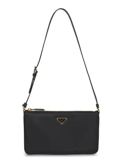 Prada Accessori Pelletteria Black Pouch With Shoulder Strap