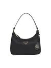 Prada Accessori Pelletteria Black Prada Re-edition 2005 Mini Bag