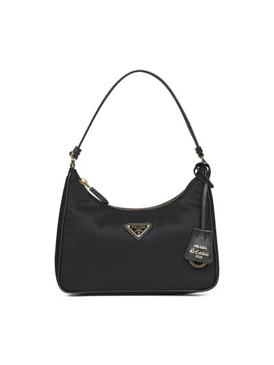 Prada Accessori Pelletteria Black Prada Re-edition 2005 Mini Bag