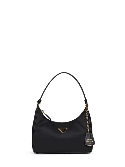 Prada Accessori Pelletteria Black Prada Re-edition 2005 Mini Bag