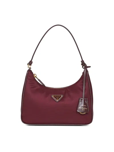 Prada Accessori Pelletteria Burgundy Prada Re-edition 2005 Mini Bag